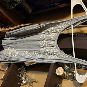 Baby blue floral tank top